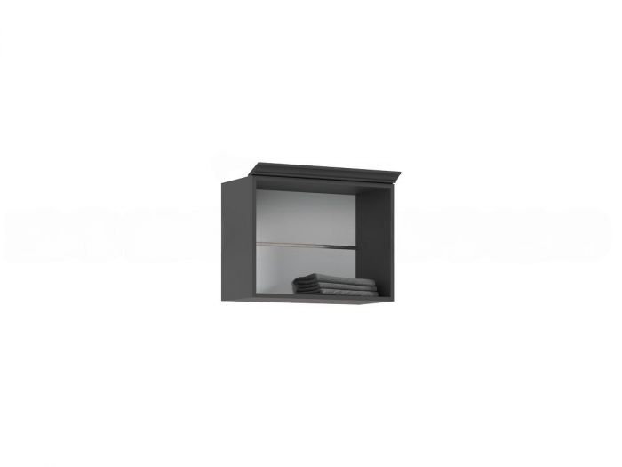 Престиж-1 Шкаф навесной закрытый графит/графит структурный