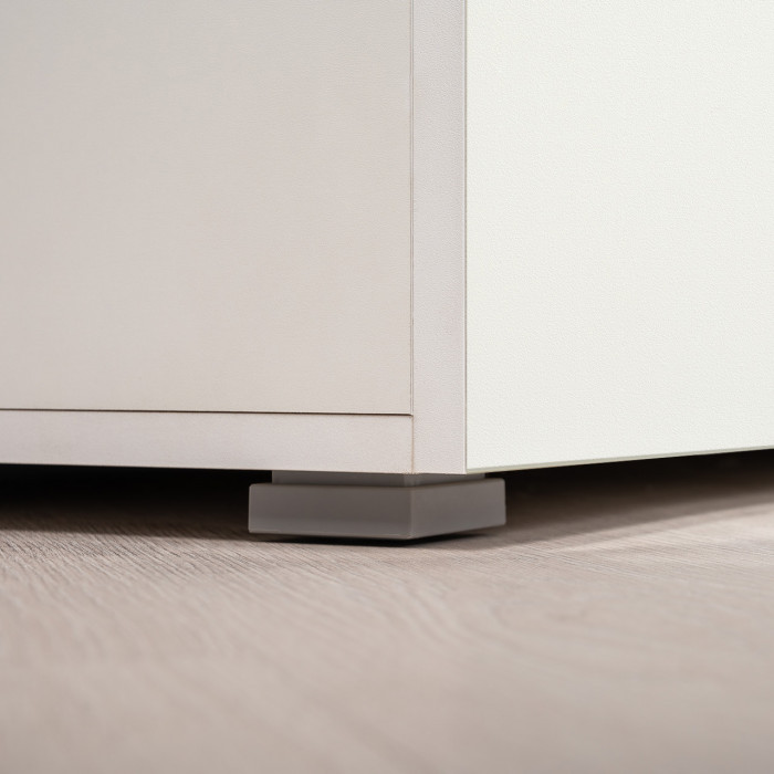 Октава Набор шкафов 46, цвет белый шагрень/дуб крафт золотой/фасады МДФ белый шагрень, ШхГхВ 161х35,3х197,6 см., универсальная сборка