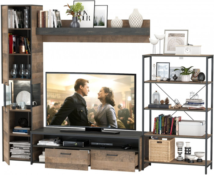 Трувор Гостиная 013, дуб гранж песочный/интра