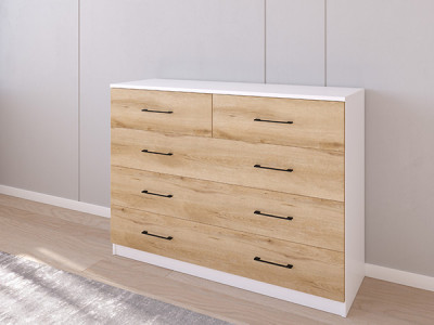 Комод 04/16 120х40х90 Белый/Эвок прибрежный