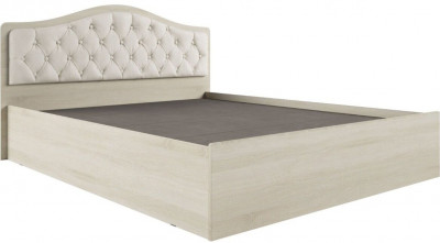Кровать Дели дуб сонома + велюр карамель, настил ЛДСП 140