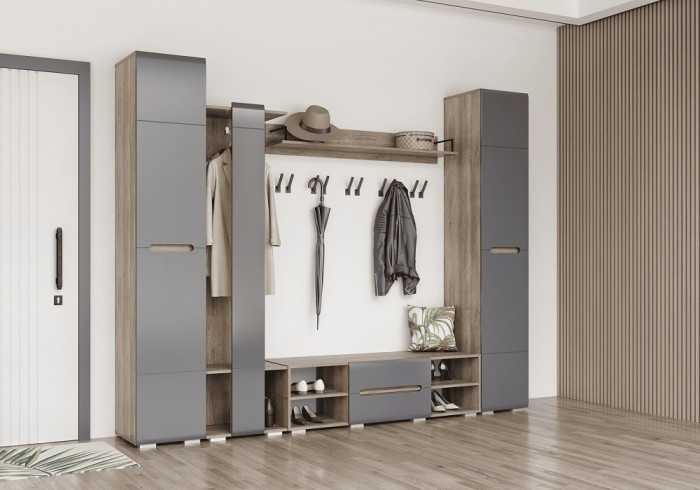 Прихожая Наоми. Комплект 1, графит