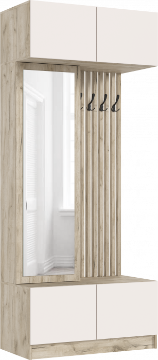 Роджинамиф Прихожая, Крафт серый/Кашемир