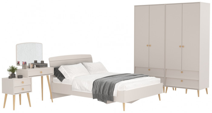 Афина Спальня 17-1400, кашемир серый