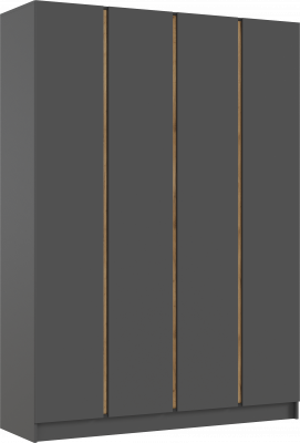 Келвин Шкаф 4-х створчатый (1600) (Графит, Графит)