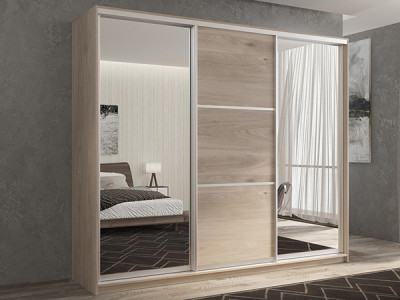 Шкаф-купе Кааппи 3 Кастелло Серый 180х45х230 см