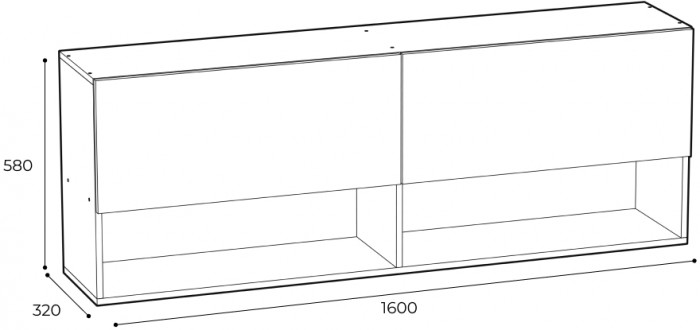Полка Вирола ПЛ01-1600