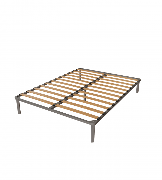 Манука Кровать интерьерная 180 серый, ортопед