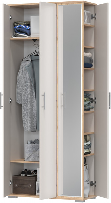 Прихожая 2-3421дкз/к.с Домино-мини, дуб крафт золотой/кашемир серый