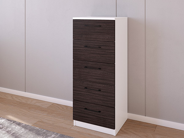 Комод 02/16 45х40х110 Белый/Венге