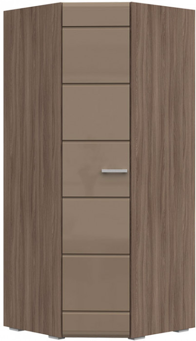 Вегас Шкаф угловой одностворчатый 850*2000*850 шимо темн/кофе с молоком