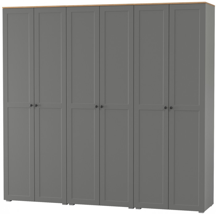 Остин 13.224 Шкаф 3 шт., цвет серый графит/дуб крафт золотой, ШхГхВ 240х54,3х229,6 см.