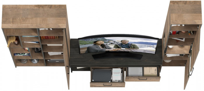 Трувор Гостиная 020, дуб гранж песочный/интра