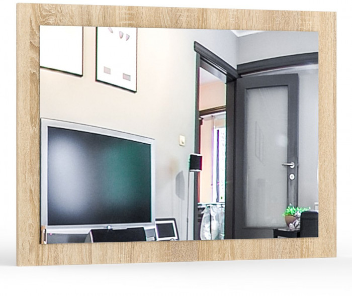 Камелия спальня № 2 Кровать 1600 + Две тумбы + Стол косметич. + Зеркало + Шкаф 4-х, дуб сонома