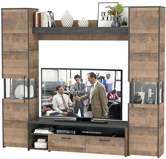 Трувор Гостиная 017, дуб гранж песочный/интра