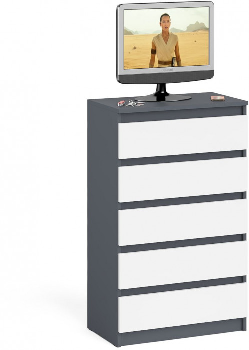 Мори Комод МК700.5, графит/белый