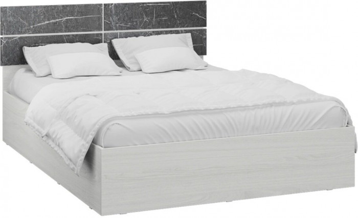 Теана Кровать 140+ПМ, ясень анкор светлый/мрамор дарк