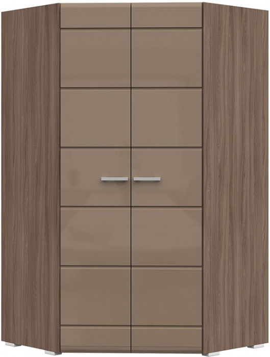 Вегас Шкаф угловой 2-х створчатый 1135*2000*1135 шимо темн/кофе с молоком