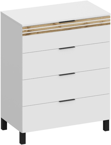 Модульная спальня Нао, набор №2, Белый/Профиль МДФ Дуб вотан