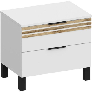 Модульная спальня Нао, набор №2, Белый/Профиль МДФ Дуб вотан