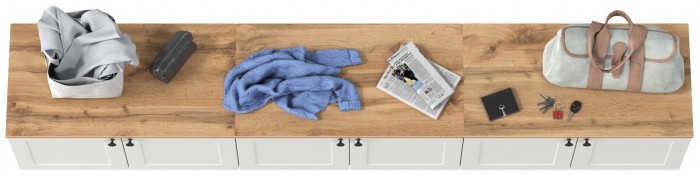 Остин 13.257 Тумба + 13.257 Тумба + 13.257 Тумба, белый шагрень/дуб крафт золотой