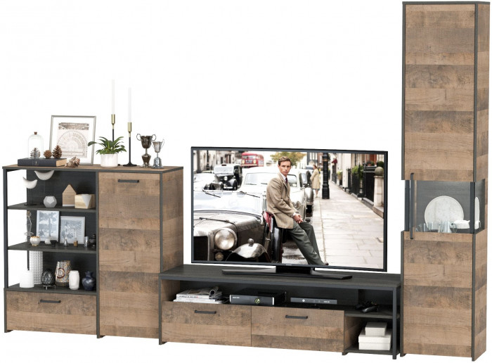 Трувор Гостиная 022, дуб гранж песочный/интра