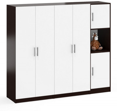 Шкаф С-МД-СК9Ш+Пенал С-МД-СК9П+Шкаф С-МД-СК9Ш, венге/белый шагрень