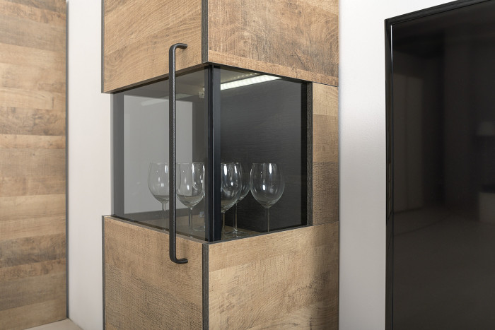 Трувор Гостиная 019, дуб гранж песочный/интра