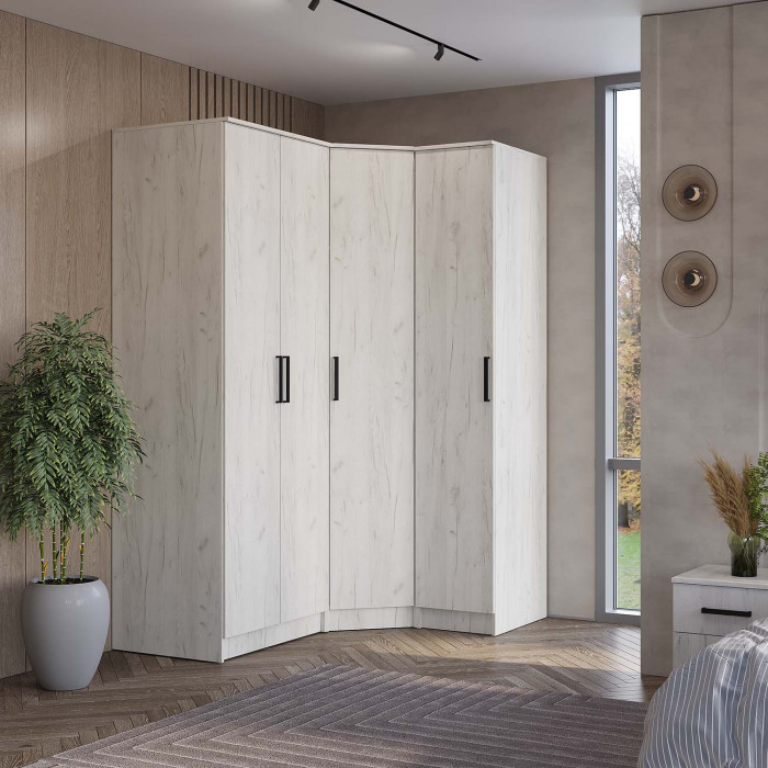 "Фиеста" пенал (400х2216х610) дуб крафт белый