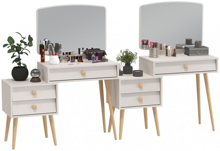 Афина Спальня Трюмо х 2, кашемир серый