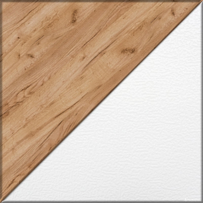 Лидер-8 Шкаф МД 19Б + Стол + Полка + Пенал 23Б, белый шагрень/крафт золото