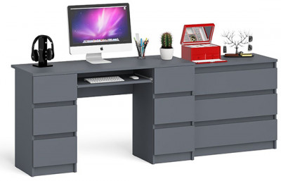 Мори компьютерный стол МС-2 + Комод МК800.1, графит