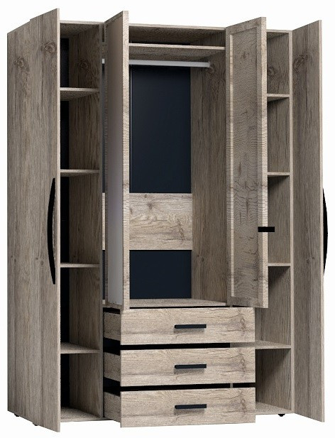 Шкаф для одежды и белья Nature 555, гаскон пайн