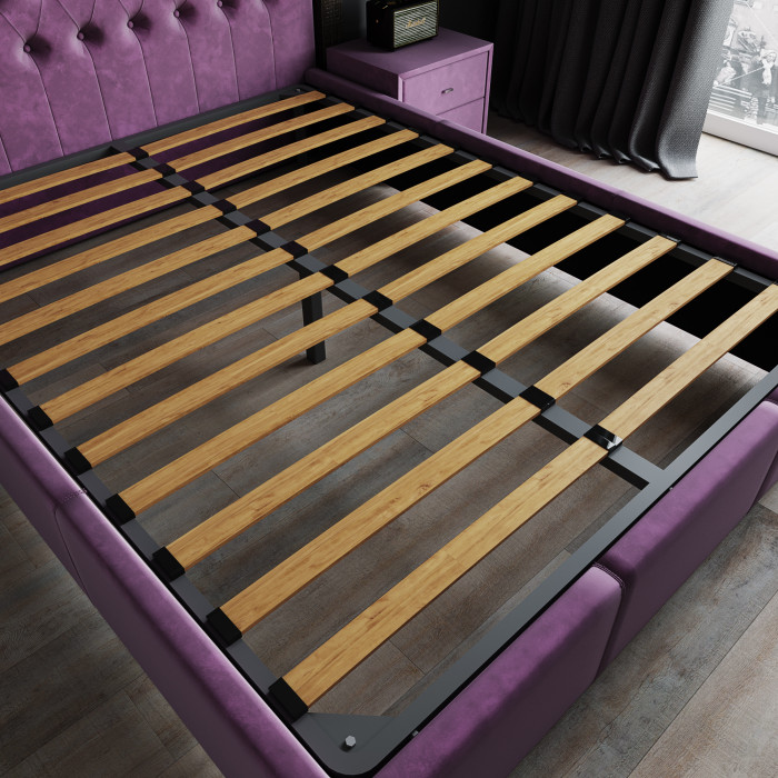 Октавия Кровать интерьерная 120 коричневый ромб, ортопед