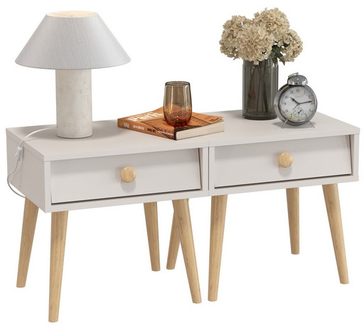 Афина Спальня Тумба прикроватная х 2, кашемир серый