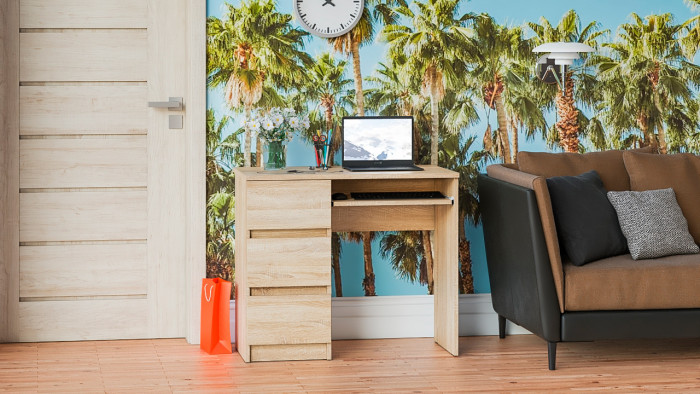 Мори компьютерный стол МС-6 левый, дуб сонома