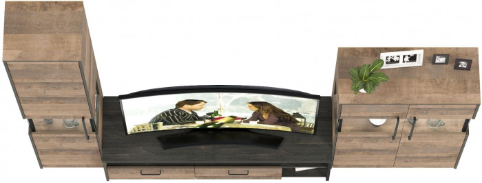 Трувор Гостиная 026, дуб гранж песочный/интра