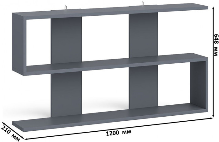 Мори письменный стол МСП1200.1 + Тумба ТМП400.1 + Полка 1200, графит/белый