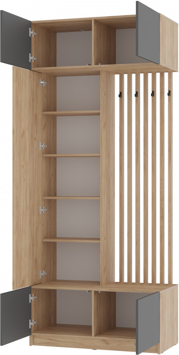 Прихожая "Багира" ПР-03 Крафт/Графит