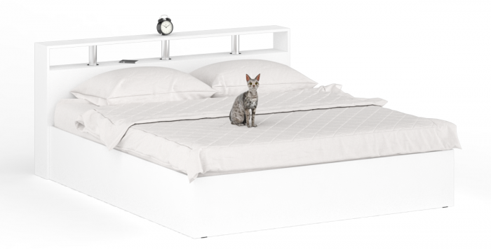 Камелия Кровать 1800 + две тумбы, белый