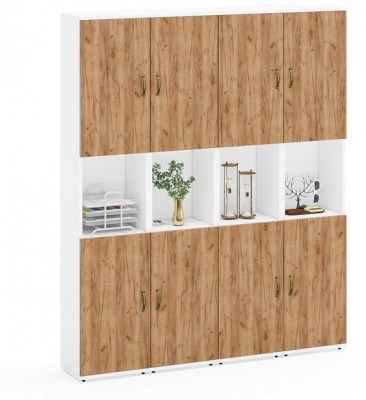 Лидер-8 Пенал 4 шт., белый шагрень/крафт золото