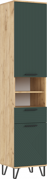 Флэш Прихожая, вариант №2, Браш мени грин/Дуб крафт