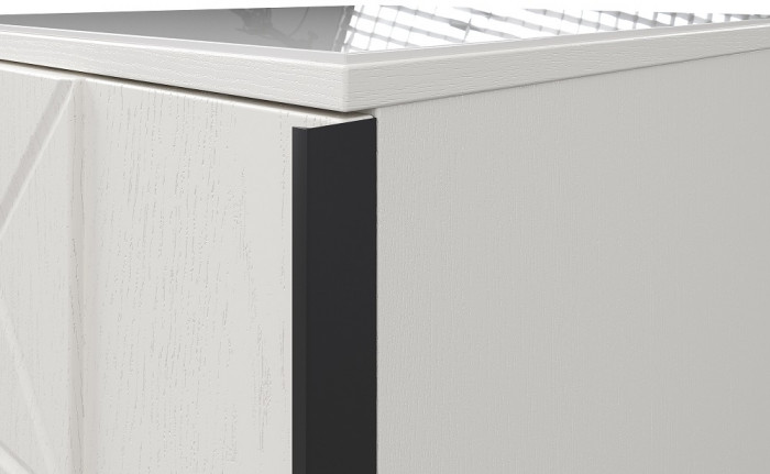 Прикроватная тумбочка "Агата" - Белый текстурный/Дуб полярный