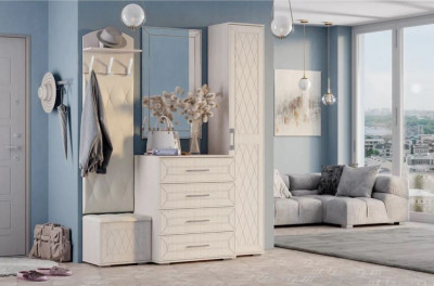 Прихожая "Британика" композиция 2 Дуб атланта/Дуб брашированный