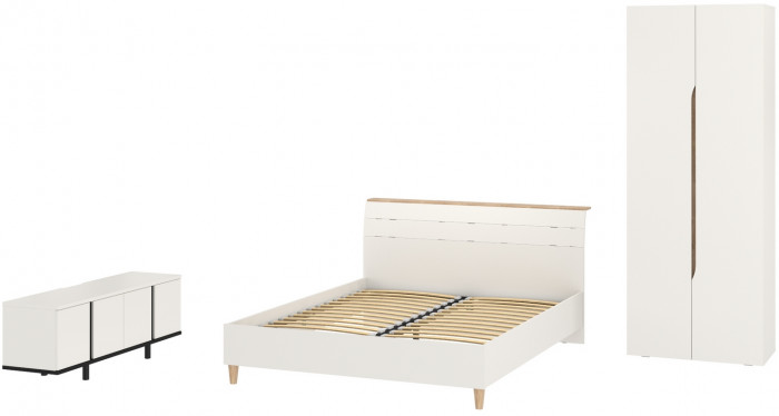 Муссон Спальня № 18, белый/дуб эндгрейн элегантный