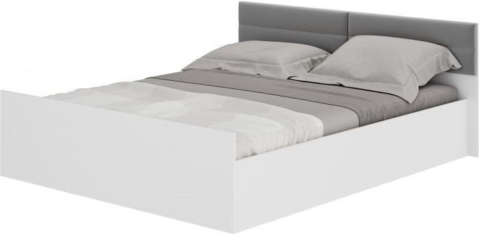 Кровать без основания 1,6 м "Фьюжн" Белый