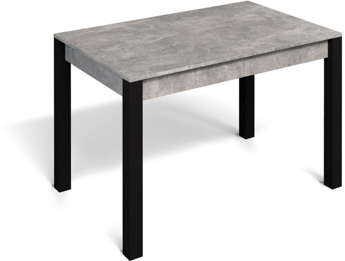 Стол не раздвижной Милан-1 Ателье светлое / Черный