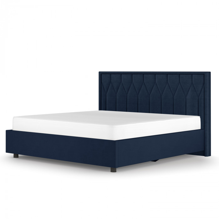Кровать-10М с подъёмным основанием 1800 темно-синяя