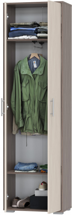 Прихожая 2-3430бод.тем/св Домино - Шкаф для одежды, бодега тёмный/бодега светлый