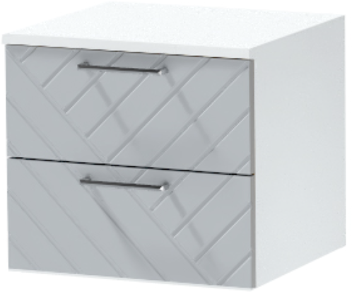 Тумба-6 прикроватная подвесная "Иннэс-7", Белый/Монблан Р-866